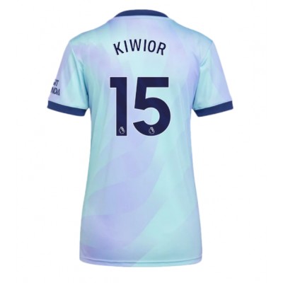 Fotbalové Dres Arsenal Jakub Kiwior #15 Dámské Alternativní 2024-25 Krátký Rukáv Fotbalové Dres Arsenal Jakub Kiwior #15 Dámské Alternativní 2024-25 Krátký Rukáv